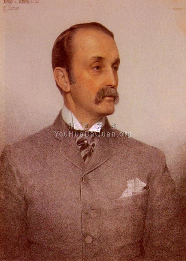 Portrait Of Josiah Caldwell - 安东尼·弗雷德里克·奥古斯塔斯·桑迪斯